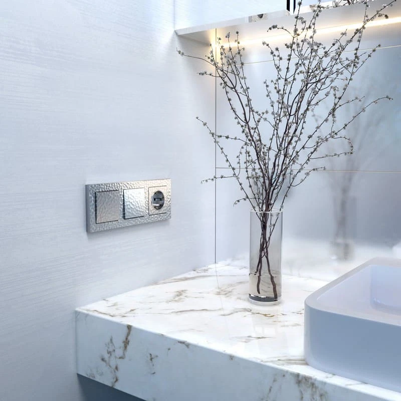 Рамка на 3 поста Hammer (серебряный) Werkel - Фото 3