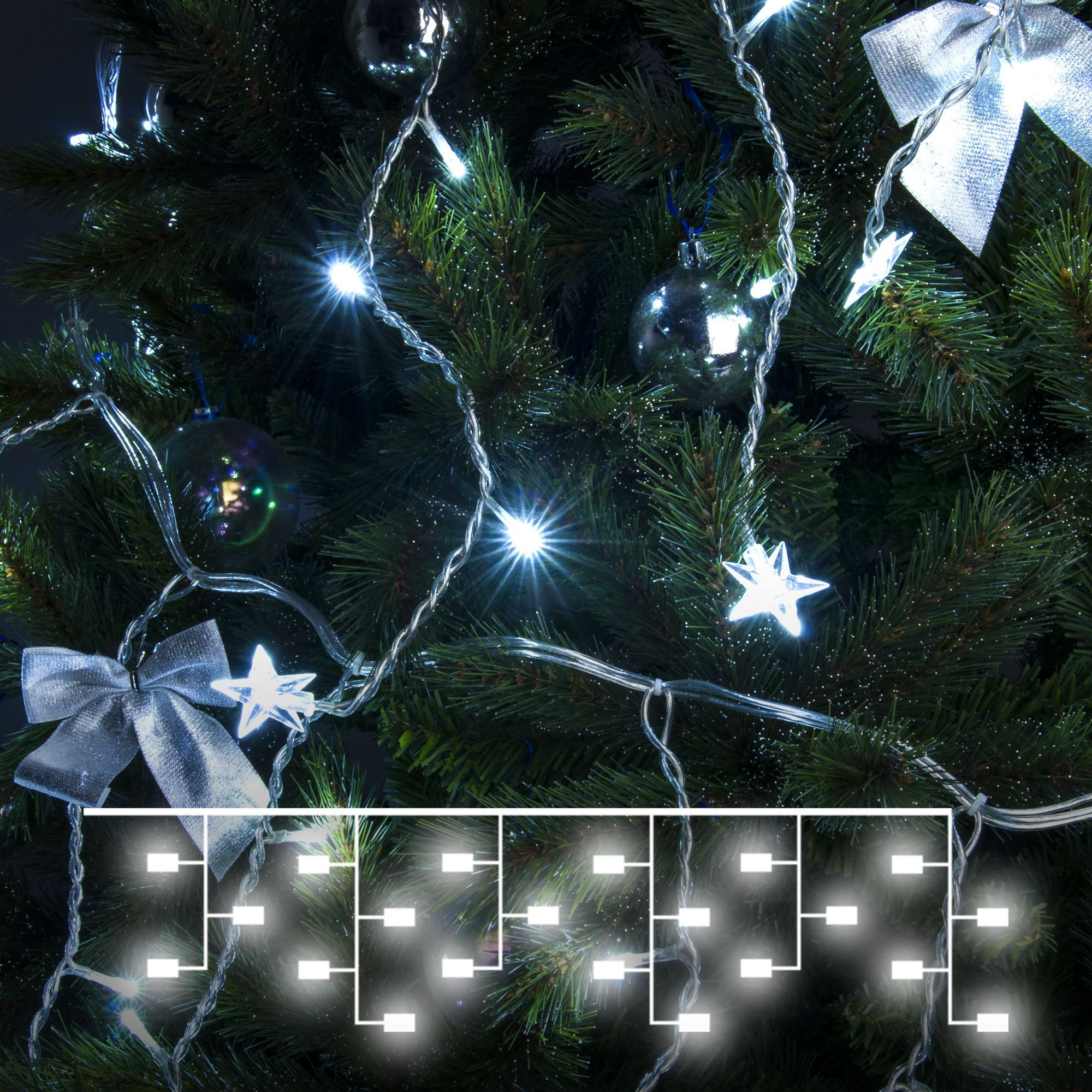 Гирлянда бахрома белый 1,8*0,5м IP20 100-002 Elektrostandard Eurosvet a049841