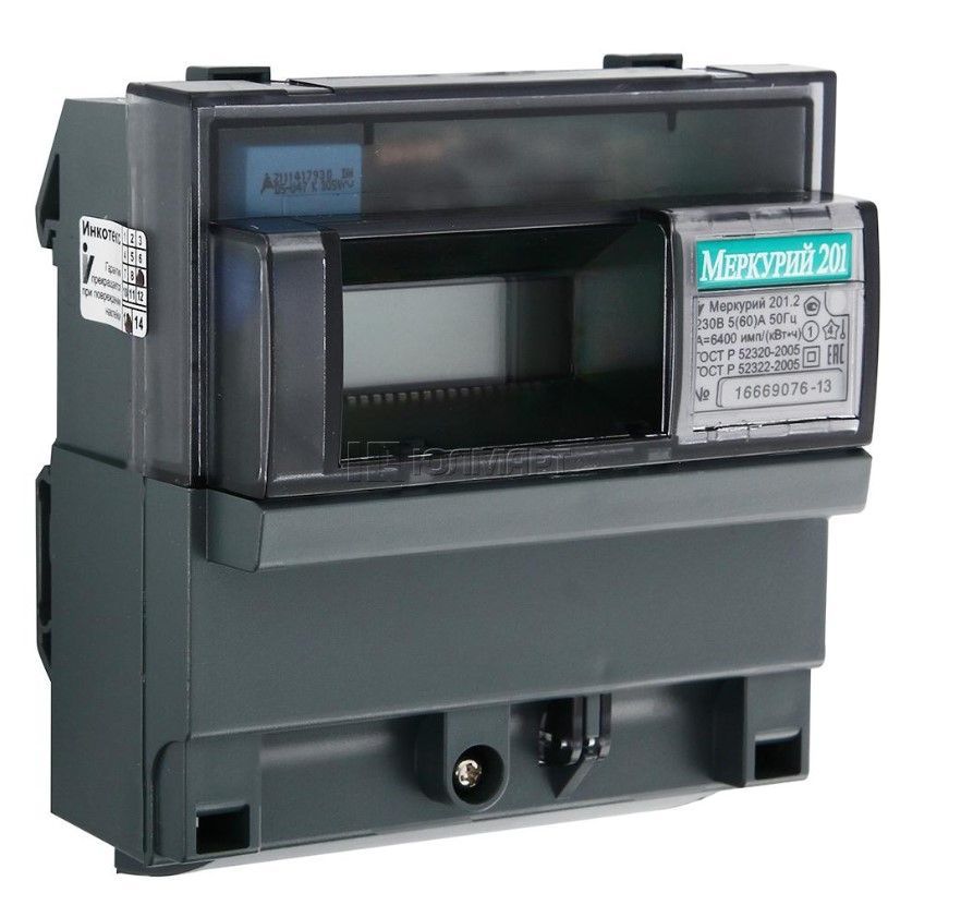 Счетчик электроэнергии однофазный Меркурий 201.2 MER201.2