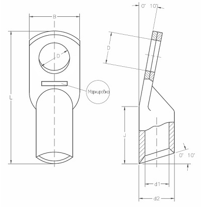 Наконечник медный Т   2,5 -5-2,6 ЗЭТАРУС - Фото 3