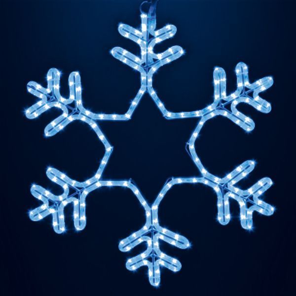 Фигура Снежинка LED Светодиодная, без контр. размер 55x55см, СИНЯЯ NEON-NIGHT - Фото 7