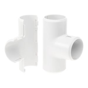 Тройник разборный белый d25 мм (30шт/300шт уп/кор) Промрукав PR.07325б