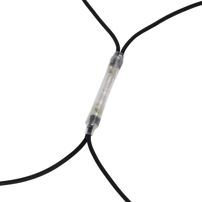 Гирлянда светодиодная Сеть 2x1,5м 288 LED БЕЛЫЙ черный каучук IP67 постоянное свечение 230В блок в комплекте NEON-NIGHT - Фото 4