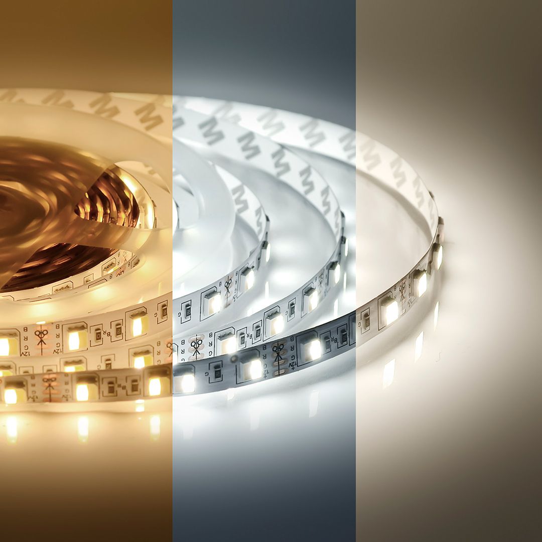 Лента светодиодная СТ smd5050 60д/м 12В 3000К+6500К IP20 5м Apeyron