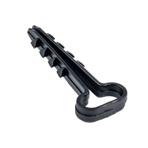 Дюбель-хомут (6х14 мм) для плоского кабеля черный (50 шт.) EKF - Фото 2
