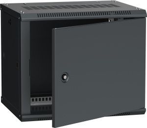 ITK Шкаф настенный LINEA W 9U 600х450мм дверь металл RAL 9005 LWR5-09U64-MF