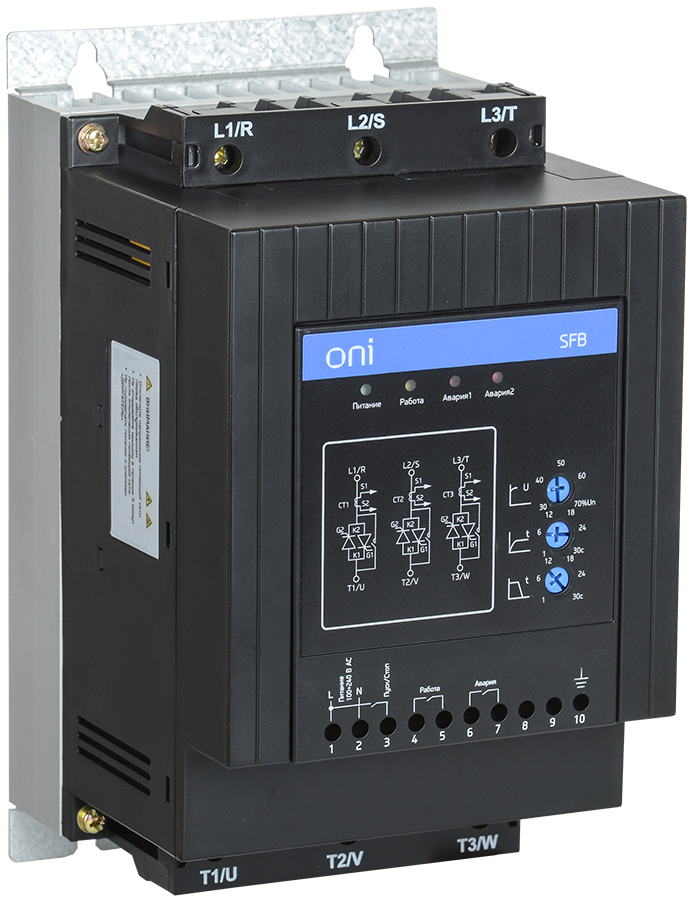 Устройство плавного пуска SFB 3Ф 380В 30кВт 60A Uупр 110-220В Modbus с выкл. ONI
