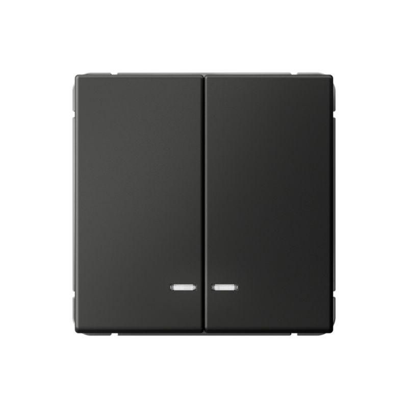 Выключатель 2-кл. ArtGallery (сх. 5а) 10AX с подсветкой механизм базальт SE GAL001453 1823066