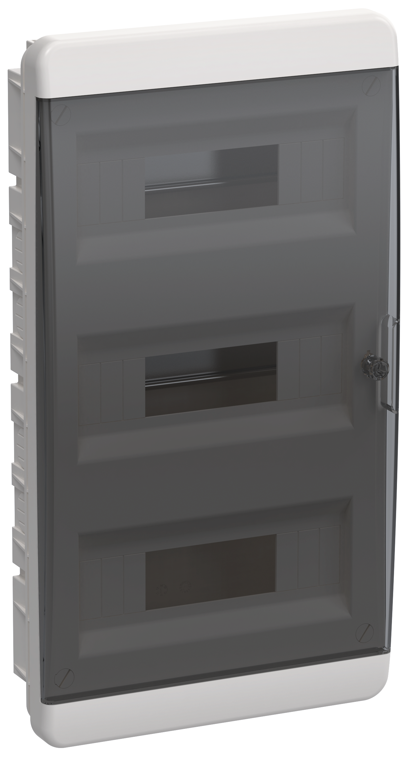 TEKFOR Корпус пластиковый ЩРВ-П-36 IP41 черная прозрачная дверь IEK