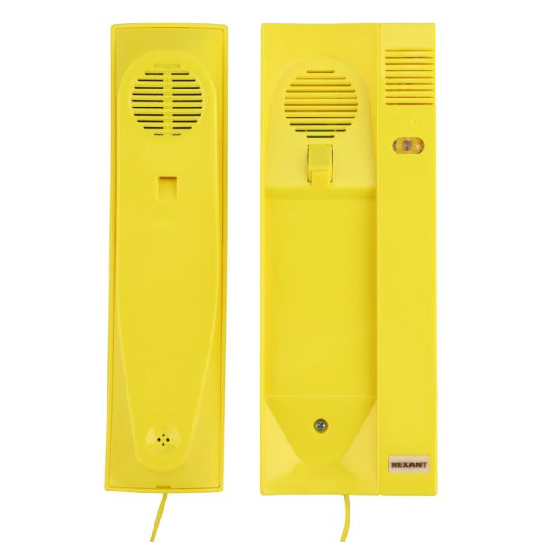 Трубка домофона с индикатором и регулировкой звука RX-322, желтая REXANT - Фото 4