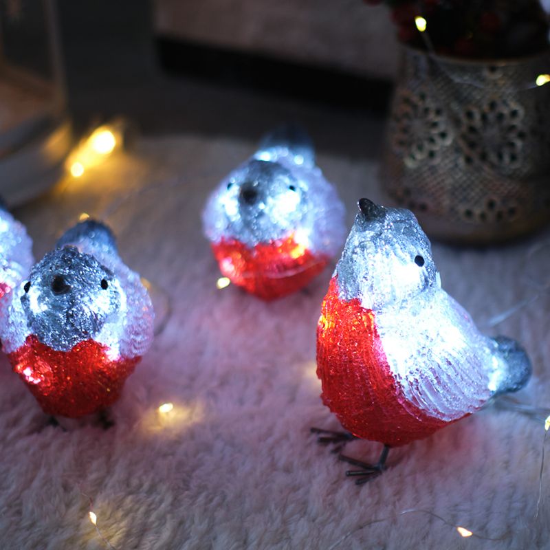 Акриловая светодиодная фигура Семья снегирей 16х9х13 см, 40 LED, IP20, 3хАА NEON-NIGHT - Фото 3