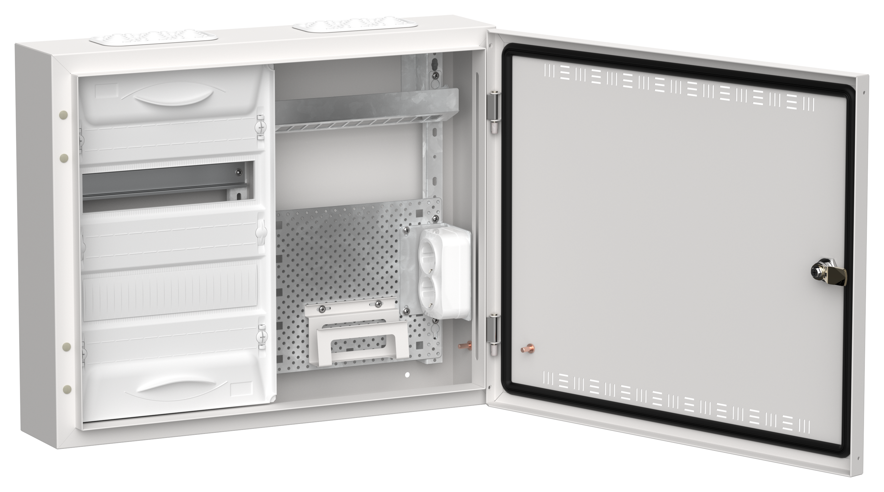 TITAN 5 Корпус комбинированный ЩРн-24 (2х24) 460х570х140мм IP30 белый IEK TI5-51-N-2X024-30
