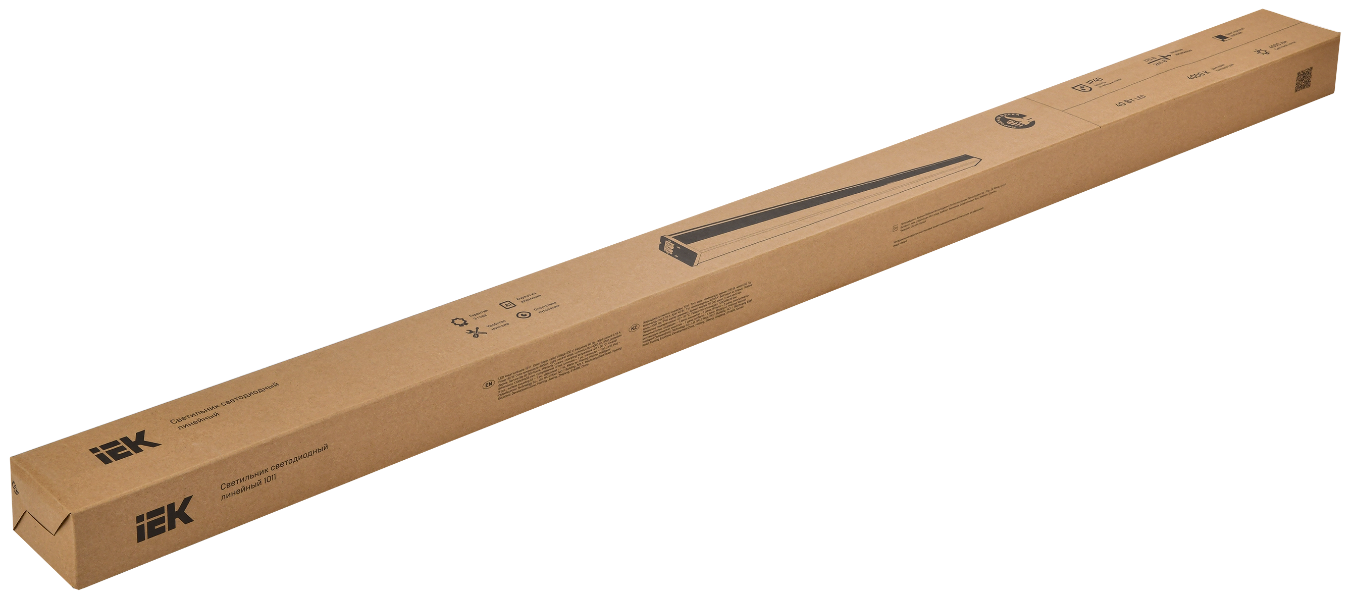 LIGHTING Светильник светодиодный линейный 1011 40Вт 4000К 1200х54х58мм черный IEK - Фото 2