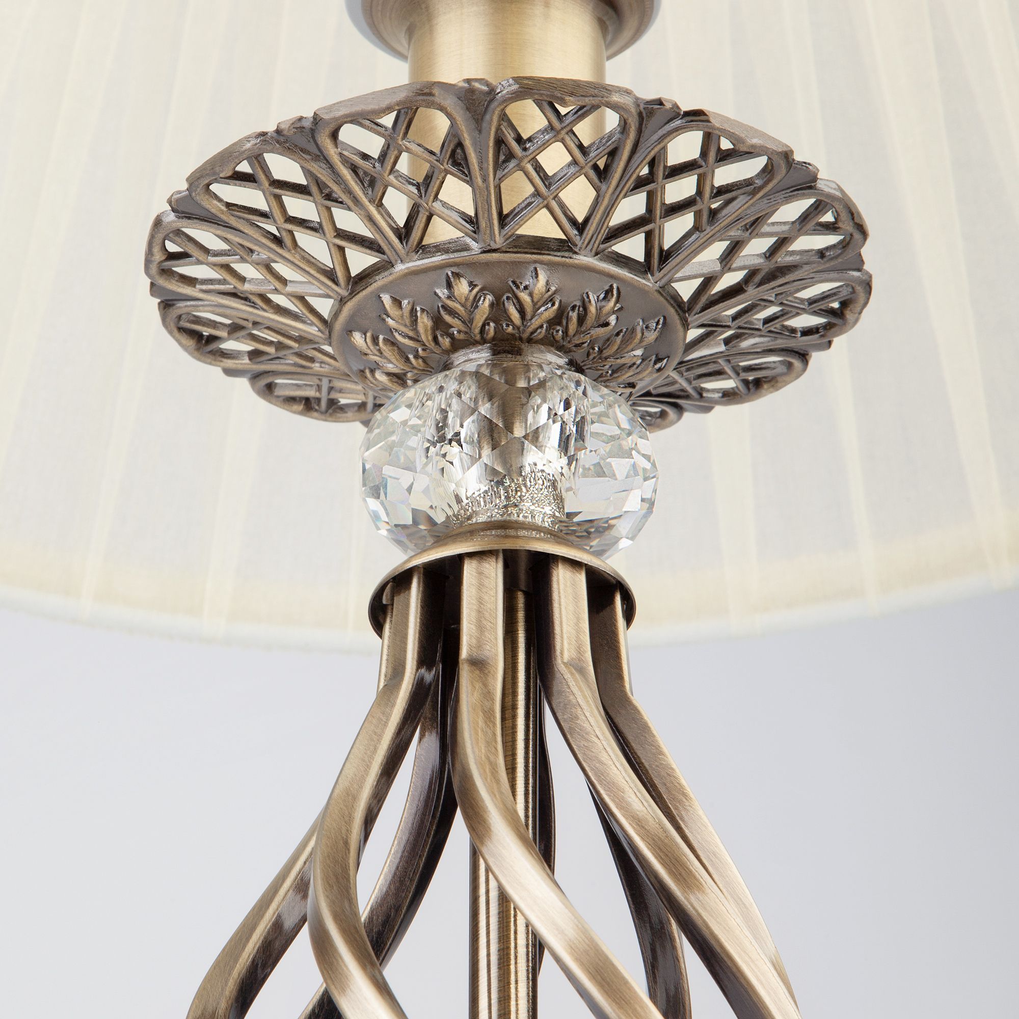 Классическая настольная лампа с абажуром 01002/1 античная бронза Eurosvet - Фото 8