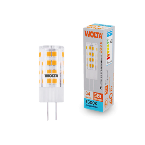Светодиодная лампа WOLTA WSTD-JC-220V5W6KG4-C 5Вт 6500K G4 WSTD-JC-220V5W6KG4-C
