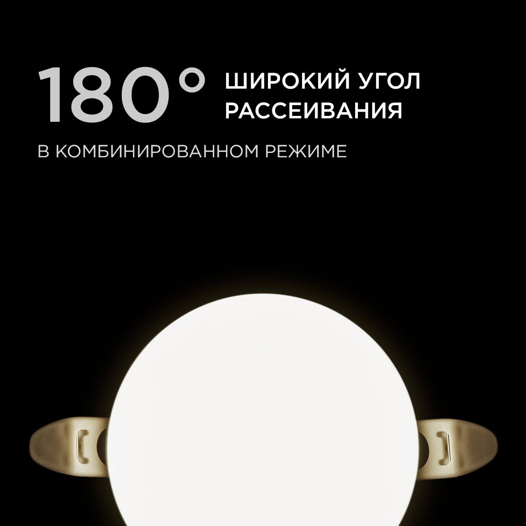 Панель светодиодная встраиваемая безрамочная FLP, 9Вт (6Вт+3Вт), 230В/50Гц, 770лм, 4000К, IP20, ø90х - Фото 5
