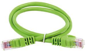 ITK Коммутационный шнур (патч-корд) кат.6 UTP PVC 0,5м зеленый