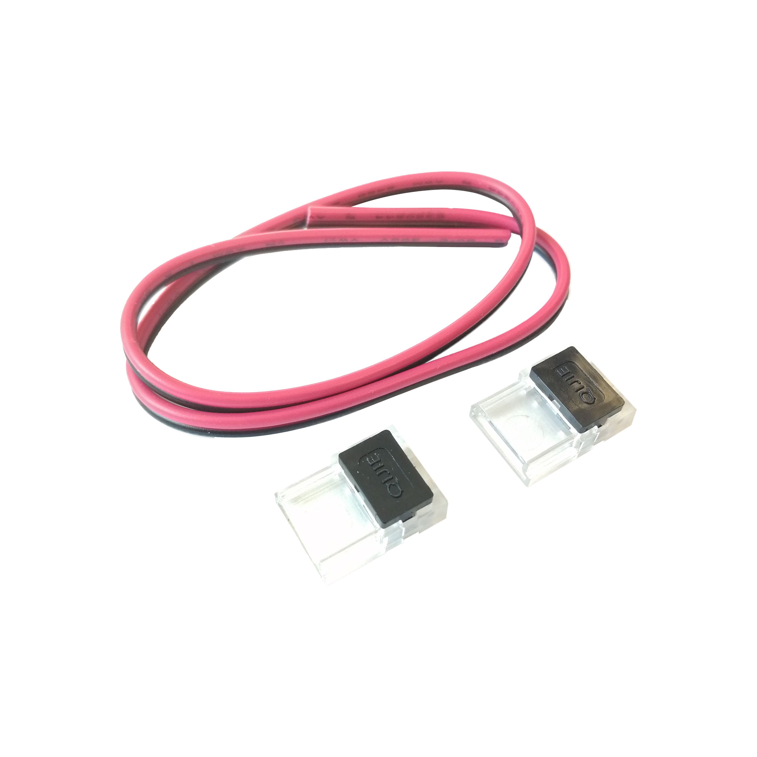 Комплект коннекторов лента-провод для одноцветной светодиодной ленты 12-24В, шириной 8-10мм, 2 иглы, 09-65