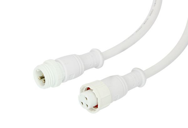 Соединительный кабель (3pin) герметичный (IP67) 3х0.5мм²  белый  REXANT - Фото 7