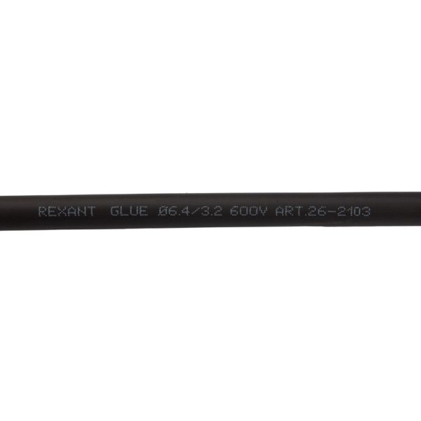 Трубка термоусаживаемая СТТК (2:1) двустенная клеевая 6,4/3,2мм, черная, упаковка 10 шт. по 1м REXANT