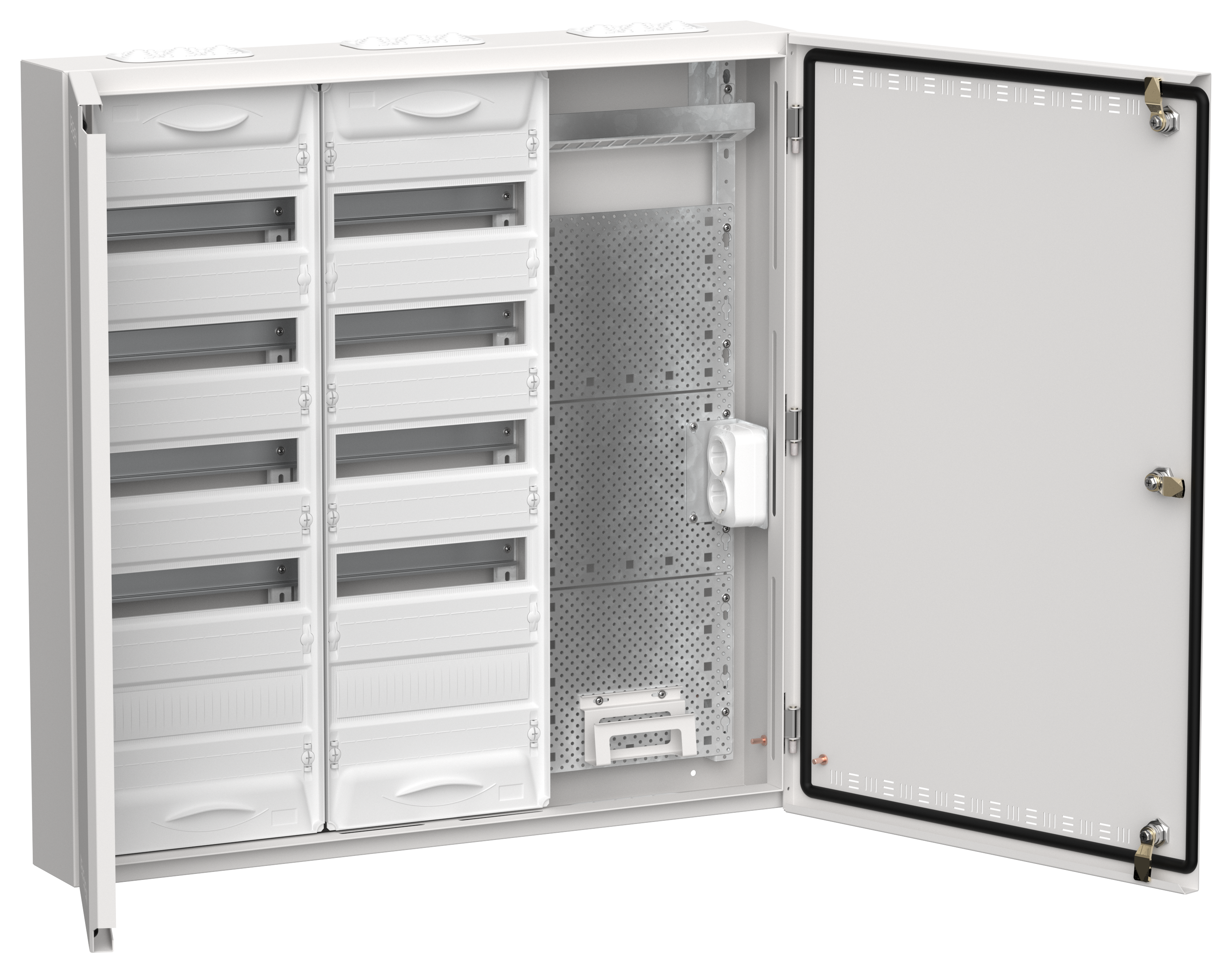 TITAN 5 Корпус комбинированный ЩРн-120 (3х60) 835х830х140мм IP30 белый IEK TI5-51-N-3X060-30