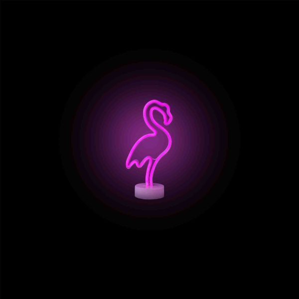 Светодиодный настольный неоновый светильник "Фламинго", 3Вт, питание 3*АА, цвет свечения розовый - Фото 3