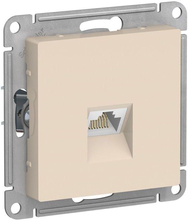 Розетка компьютерная 1-м AtlasDesign RJ45 кат.5E механизм беж. SE ATN000283