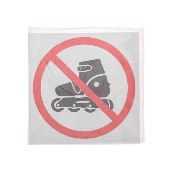 Наклейка запрещающий знак «На роликах не заходить» 150х150 мм - Фото 2