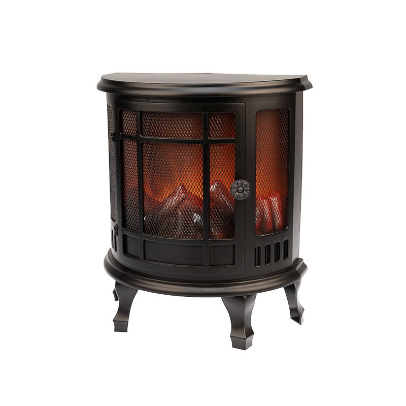 Светодиодный камин Винтаж мини с эффектом живого огня 24.8х12.7х30 см, батарейки 3хС (не в комплекте), с USB, черный