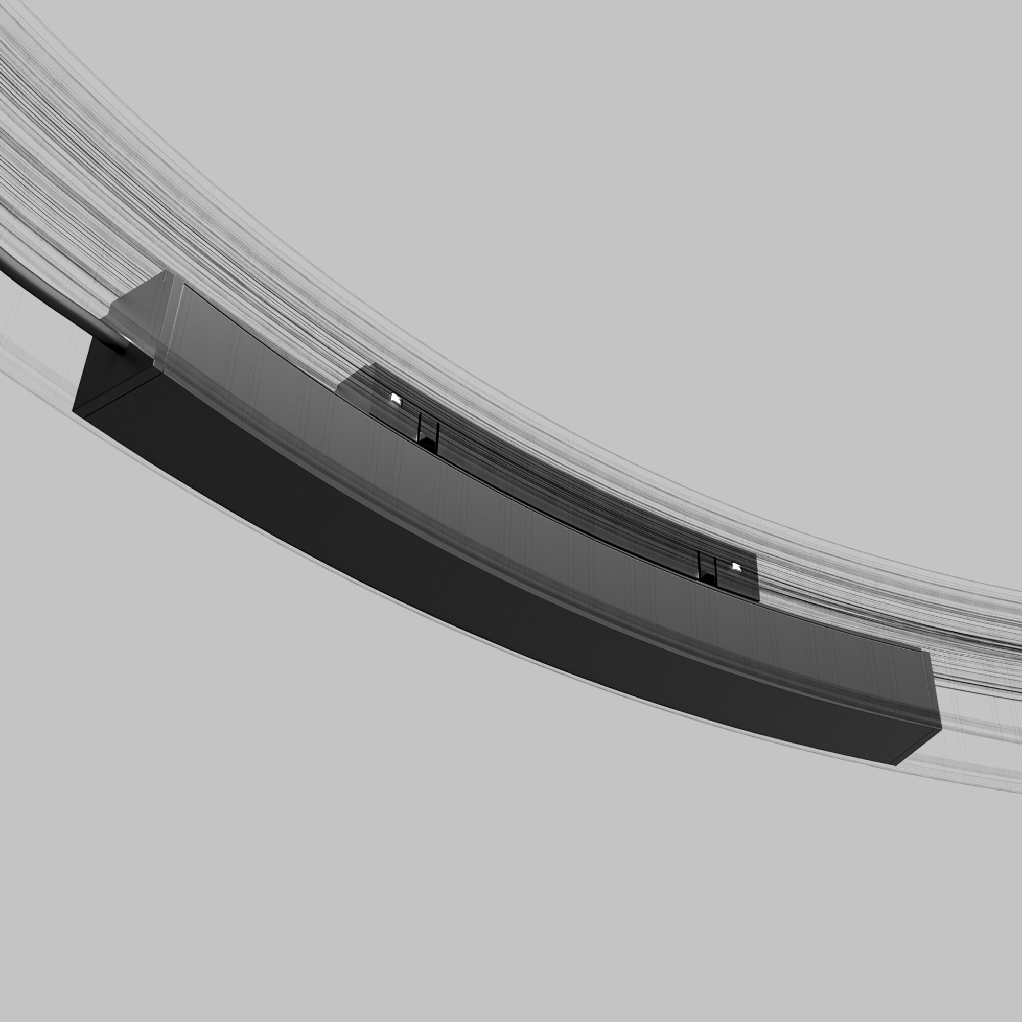 Slim Magnetic Блок питания 200W для радиусного шинопровода черный Ø1200mm - Фото 4