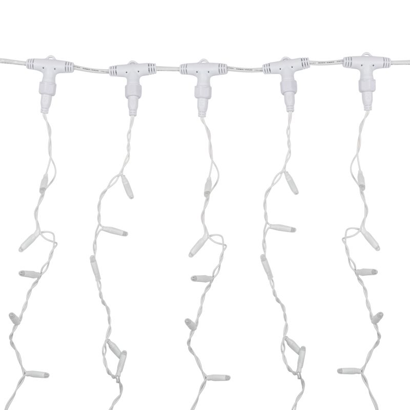 Гирлянда светодиодная Занавес 2х3м 600 LED БЕЛЫЙ белый ПВХ IP65 постоянное свечение 230В нужен блок 303-500-1 NEON-NIGHT - Фото 4