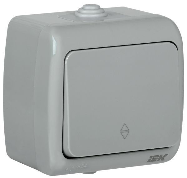 AQUATIC Выключатель 1-клавишный проходной для открытой установки 10А IP54 ВС-20-1-2-А IEK EVA12-K03-10-54