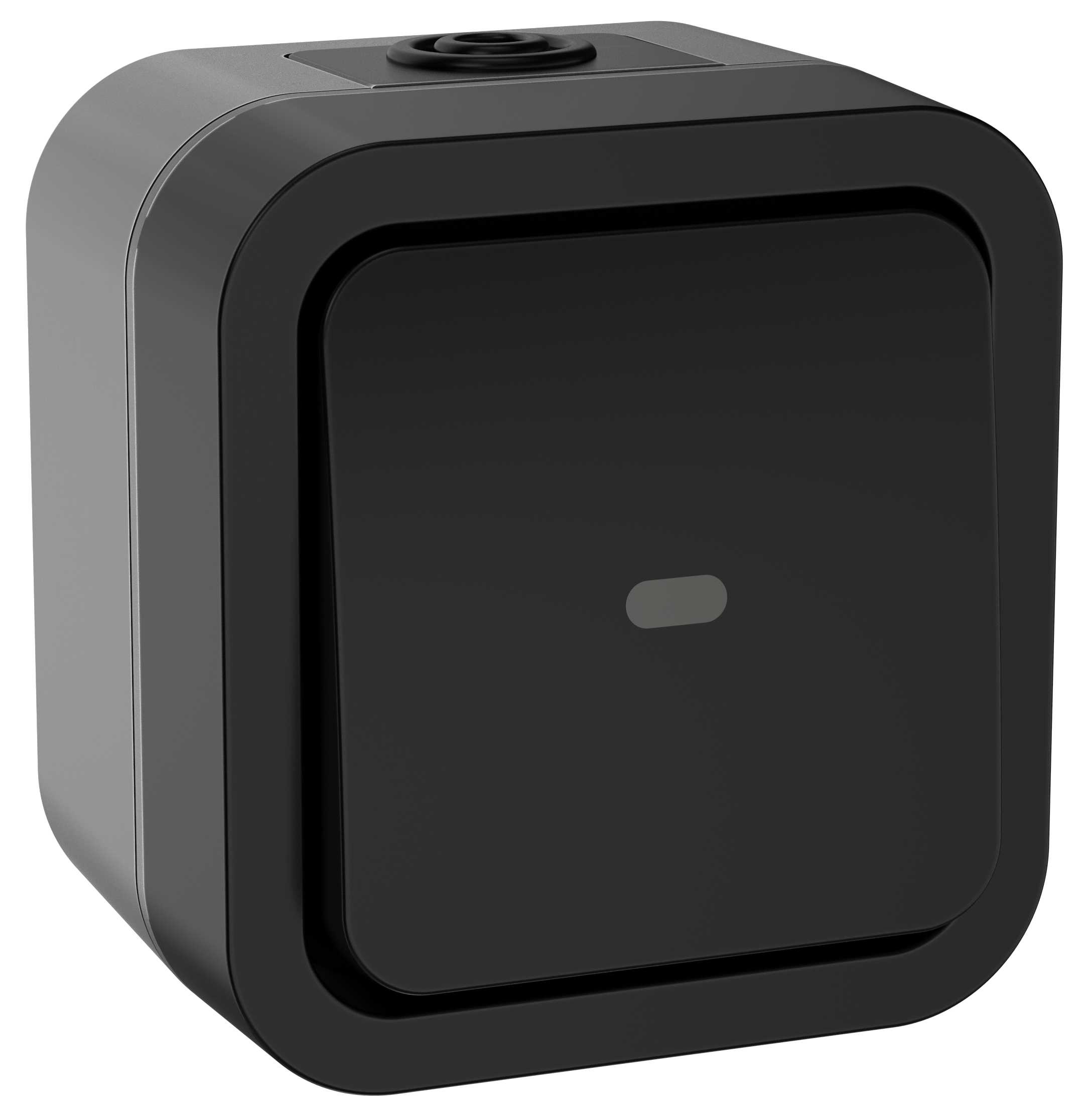 TORS Переключатель одноклавишный с индикацией 10А IP55 TS102 графит IEK TS-V10-1-10-55-K53