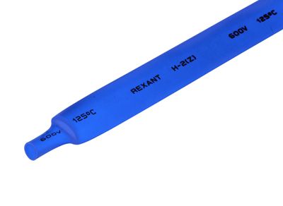 Трубка термоусаживаемая ТУТ нг 12,0/6,0мм, синяя, упаковка 50 шт. по 1м REXANT