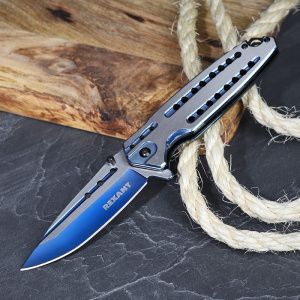 Нож складной полуавтоматический REXANT Blue