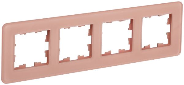 BRITE Рамка 4-местная РУ-4-2-Бр стекло дымчатый RE IEK BR-M42-G-41-K97