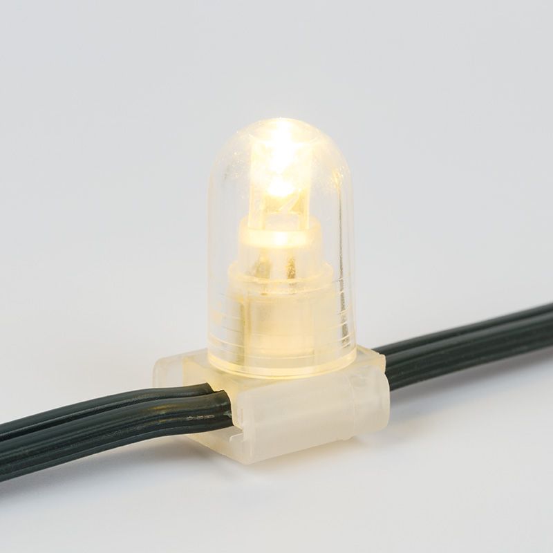 Гирлянда LED Clip Light 12V шаг 150 мм, цвет диодов ТЕПЛЫЙ БЕЛЫЙ, Flashing (Белый) для функционального освещения - Фото 4