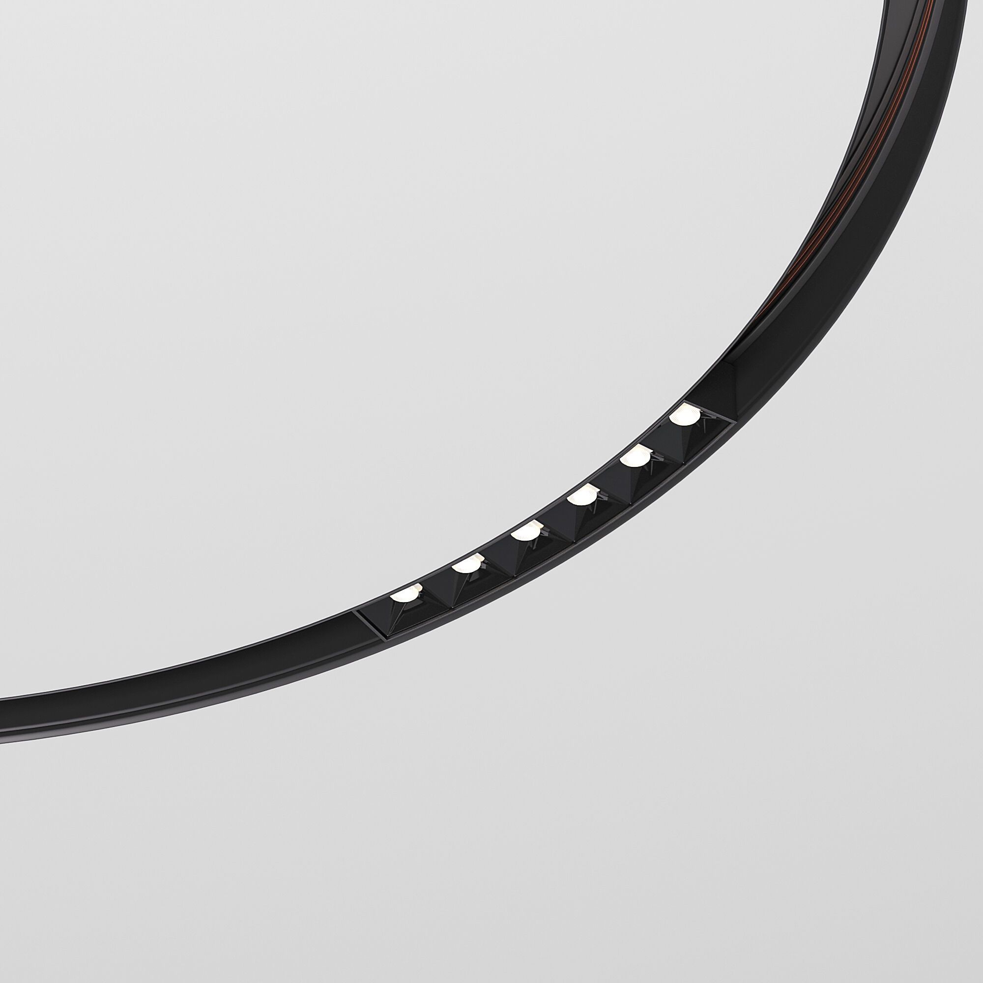 Slim Magnetic Трековый светильник для радиусного шинопровода 6W 4200K Intenso чёрный Ø 800мм