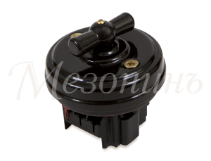 Выключатель ретро фарфоровый поворотный на 4 полож (D70x35, 10А, 250В, IP20, без подъемной рамки GE70401-05k