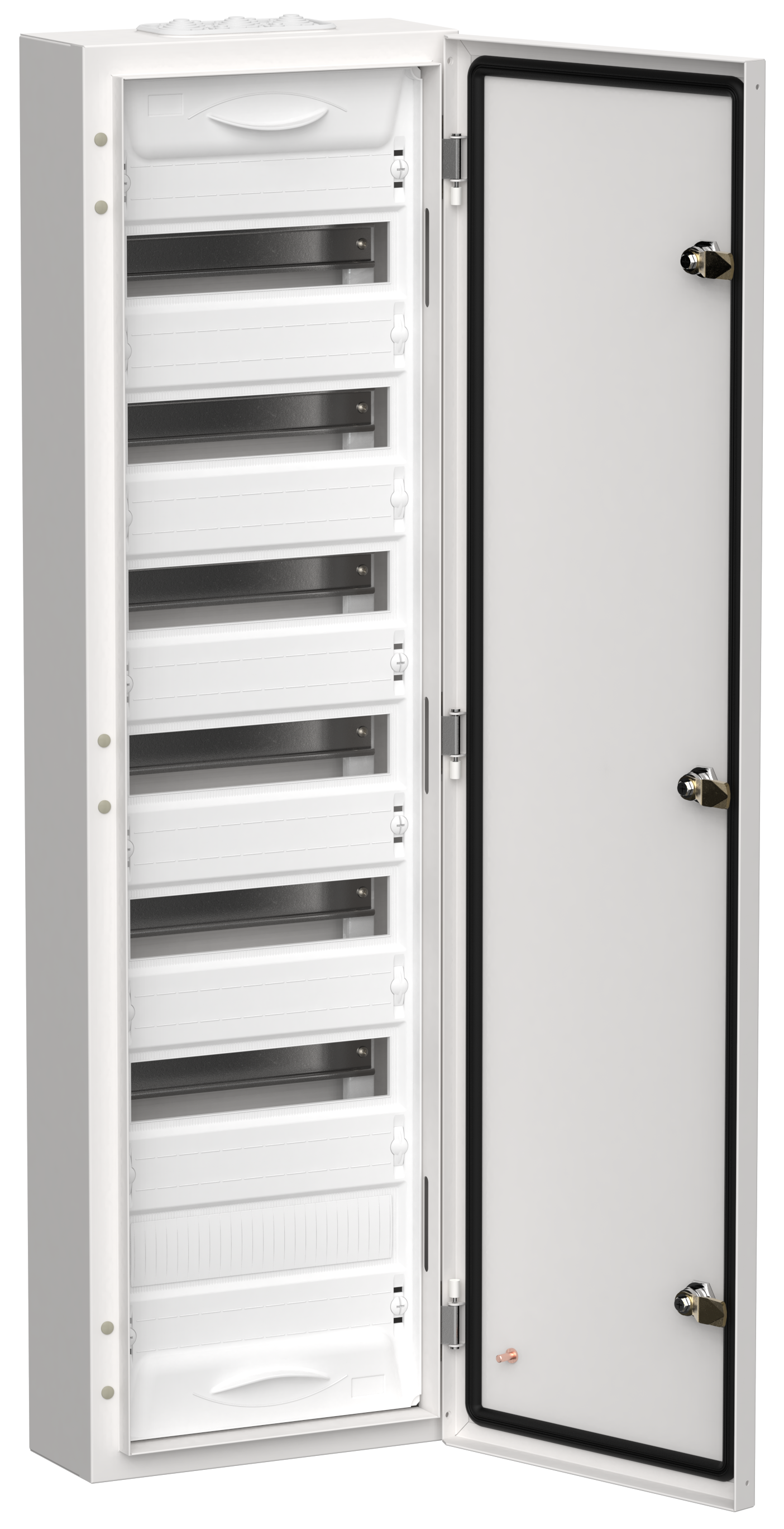 TITAN 5 Корпус металлический ЩРн-84 (1х84) 1085х310х140мм IP54 белый (одна дверь) IEK TI5-50-N-084-54