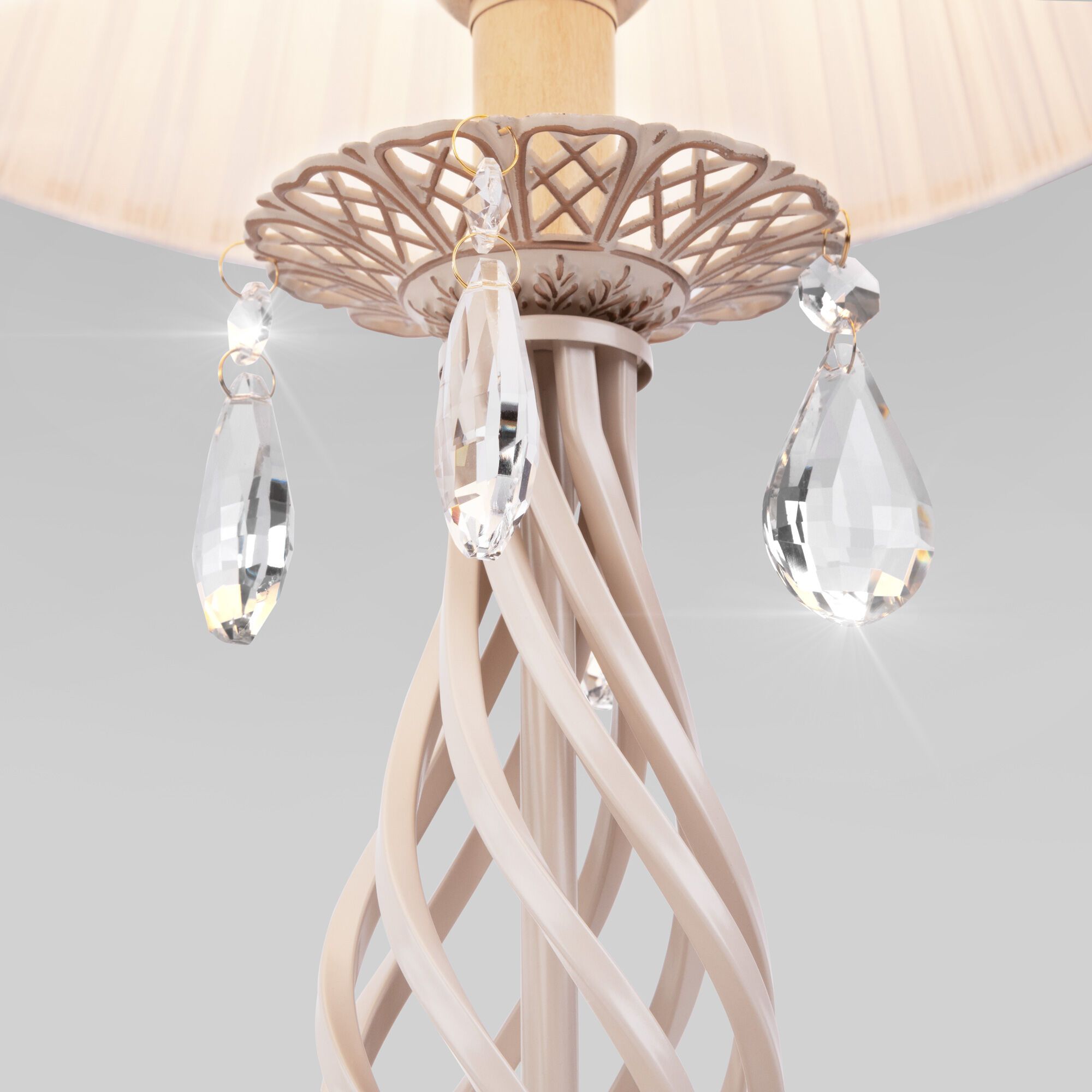 Классическая настольная лампа 10054/1 белый с золотом Eurosvet - Фото 9
