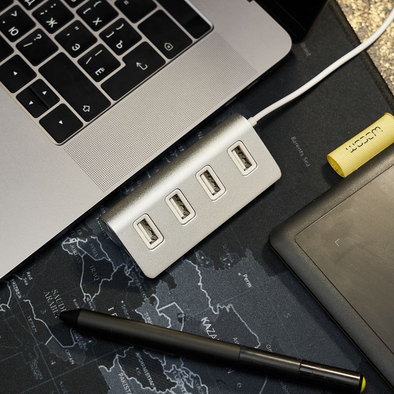Разветвитель REXANT 4 USB-port серебристый - Фото 5