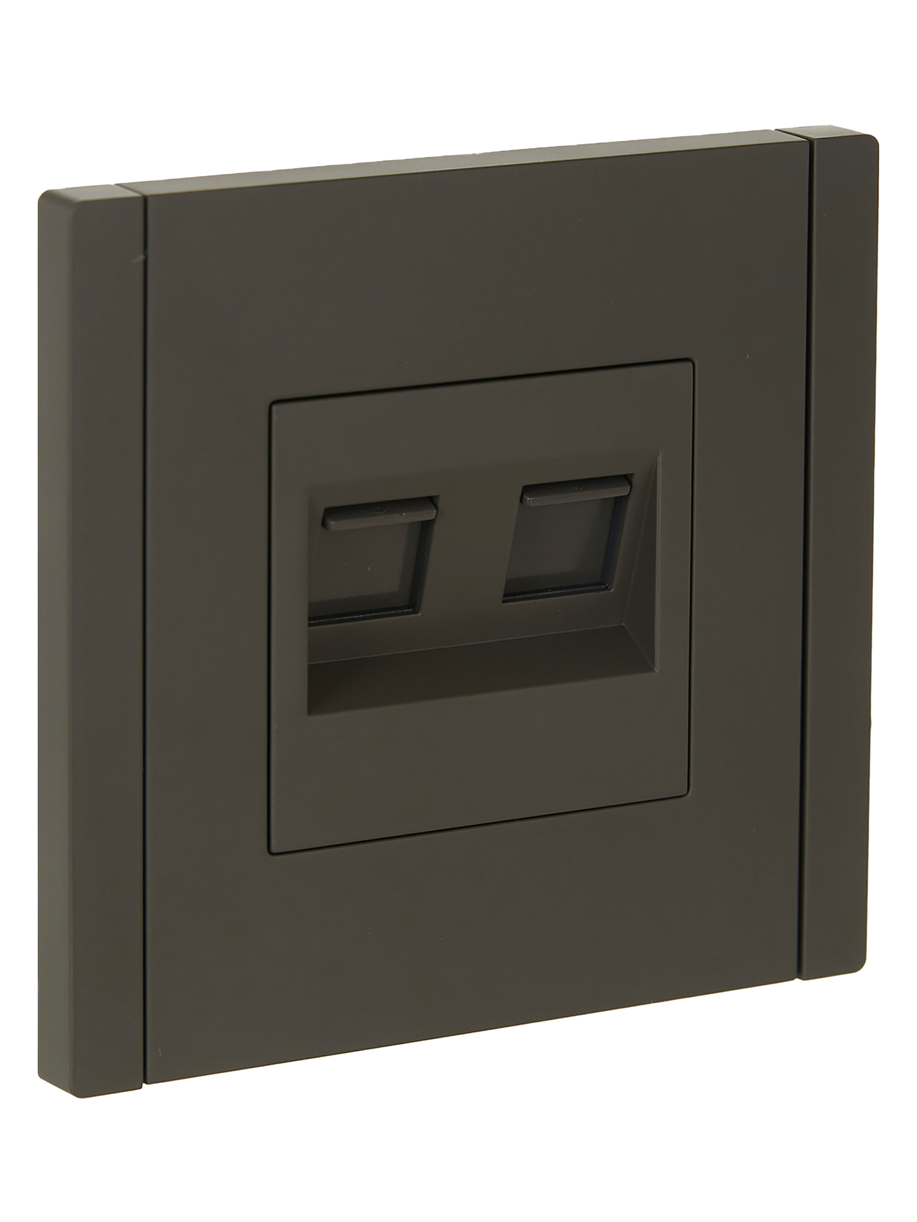 FORTE&PIANO Розетка компьютерная двойная RJ45 кат.5E FP333 серый IEK FP-K20-1-K03