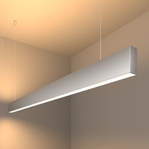Светильник светодиодный линейный подвесной двусторонний 128см 50Вт 3000К матовое серебро 101-200-40- a041492