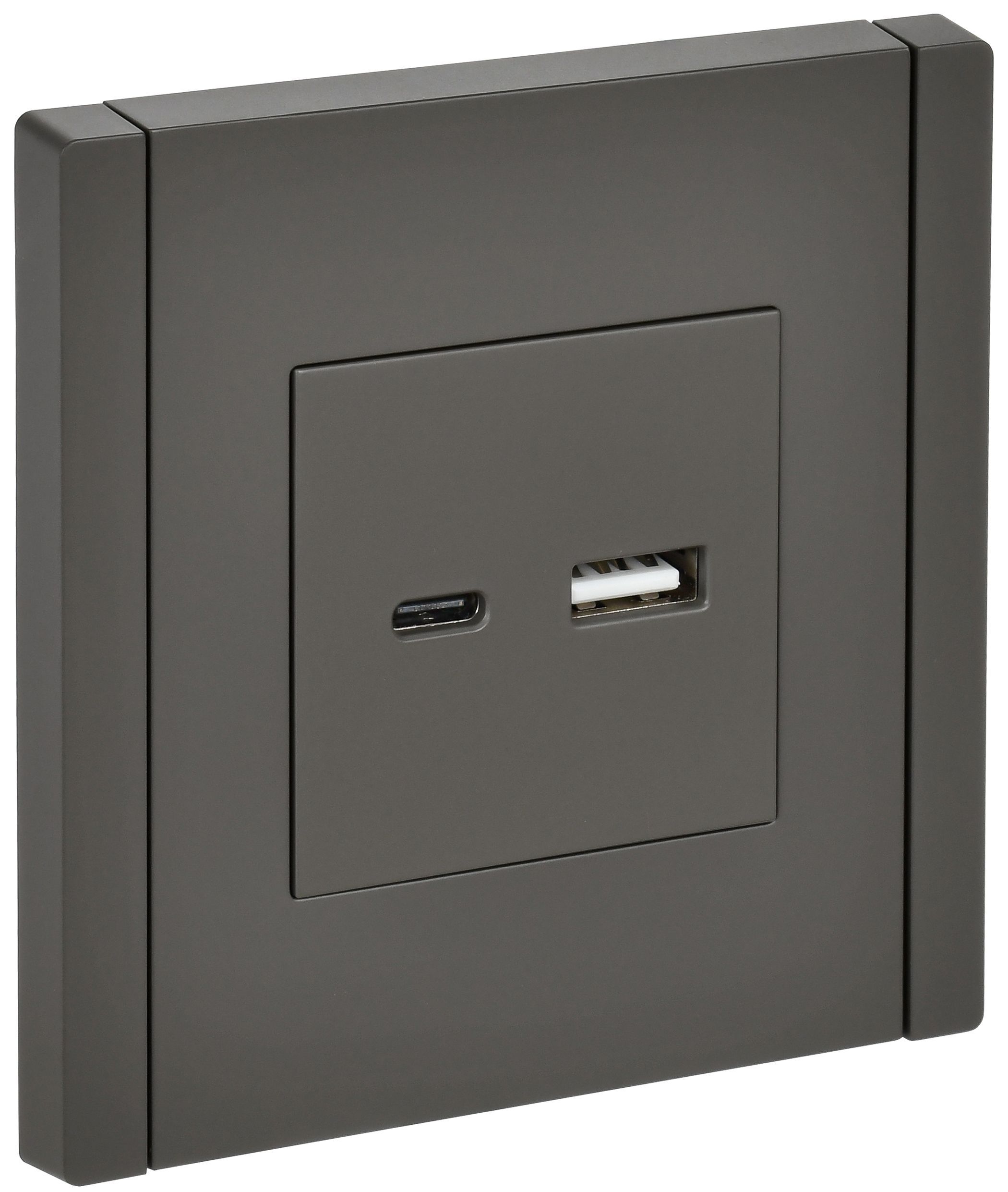 FORTE&PIANO Розетка USB A+C 3,1А FP350 серый IEK FP-U22-D31-K03
