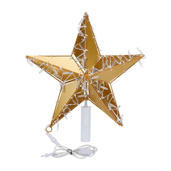 Светодиодная фигура Звезда 50 см, 80 светодиодов, с трубой и подвесом, цвет свечения теплый белый NE - Фото 2