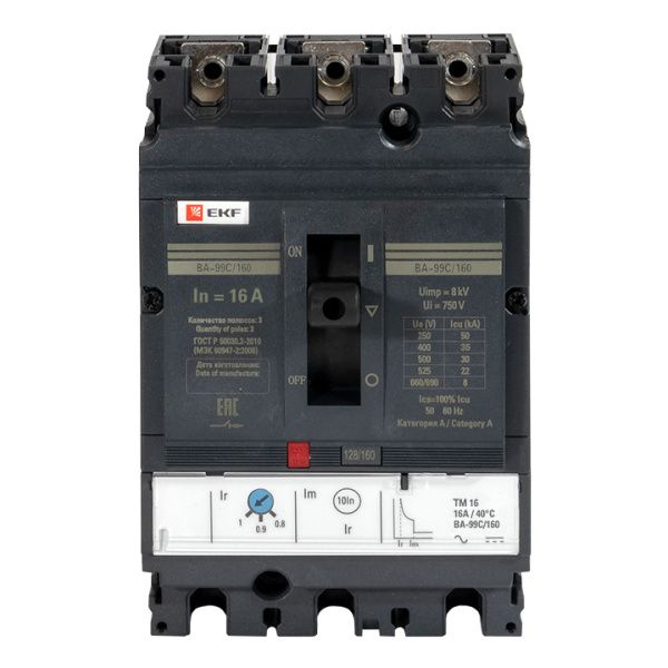 ВА-99C 160/16А 3P 35кА EKF - Фото 5