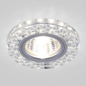 Светильник точечный с LED подсветкой 2194 MR16 SL/WH зеркальный/белый Elektrostandard
