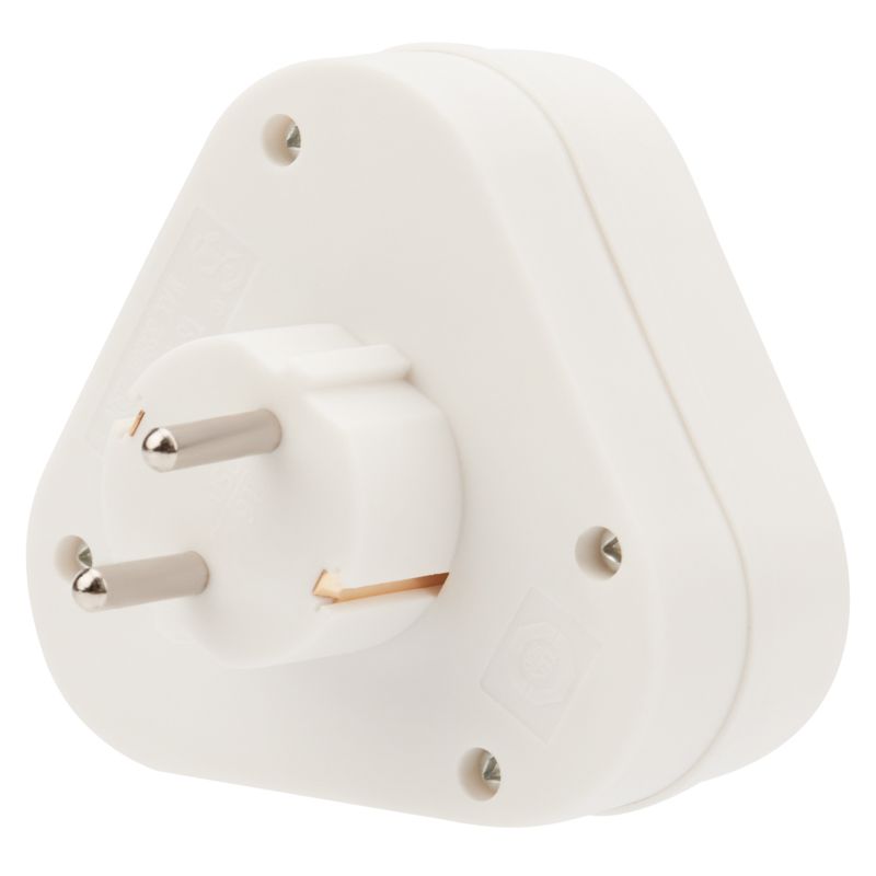 Тройник электрический пирамида 16А с/з белый REXANT - Фото 3