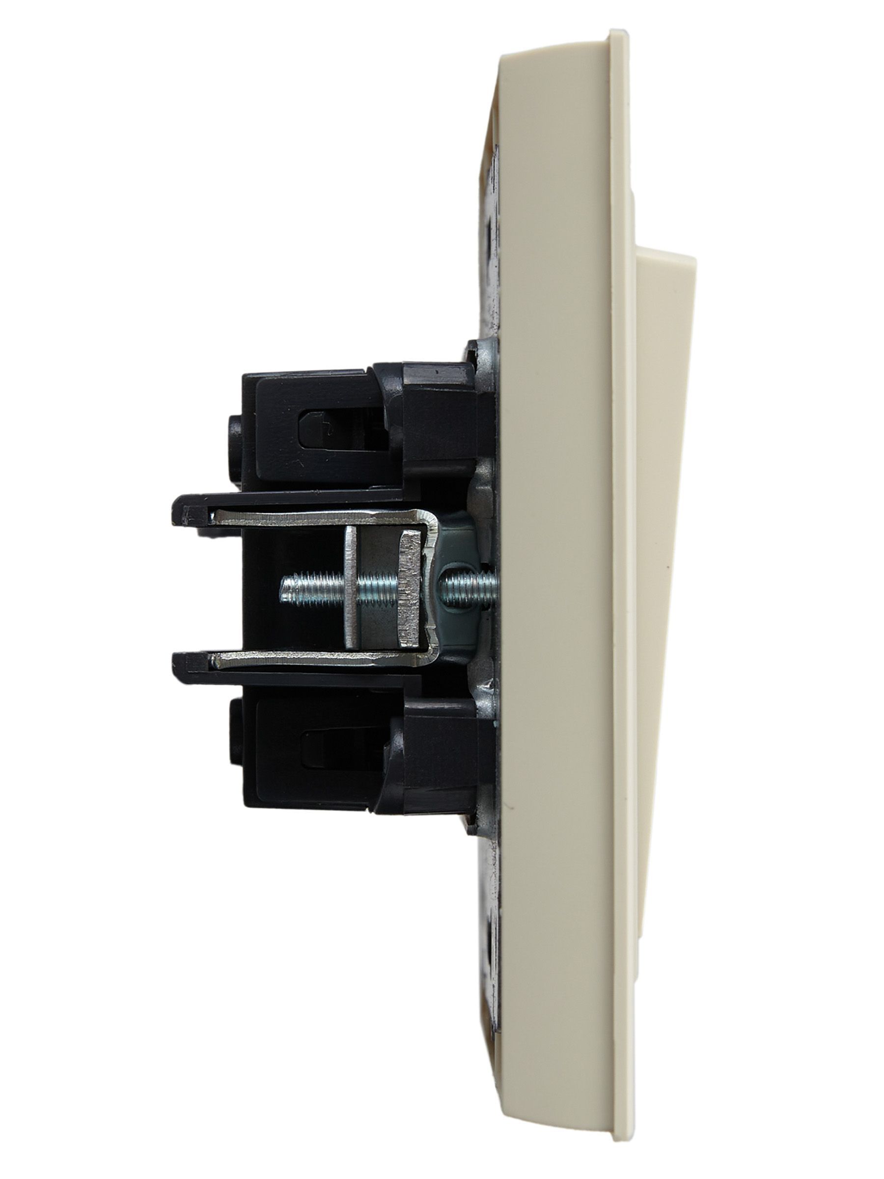 BRITE Выключатель 2-клавишный 10А в сборе ВСР10-2-0-БрКр бежевый IEK - Фото 4